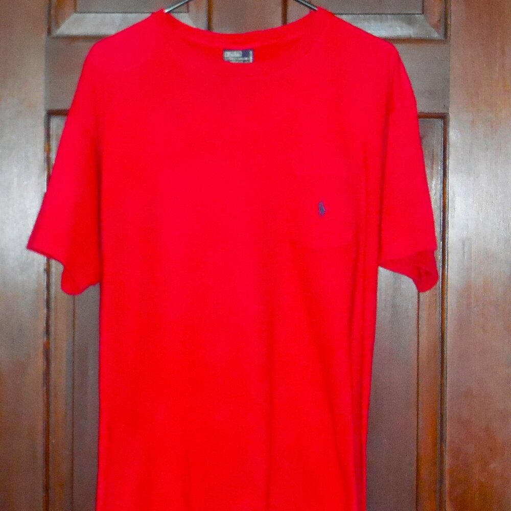 Polo Jersey Crew Neck T-Shirt Size L
